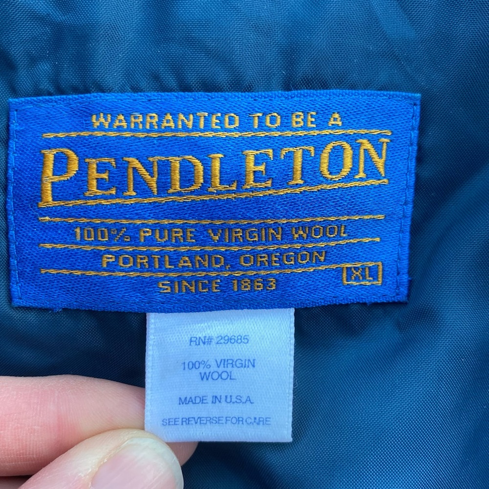 Pendleton Grey 100% Virgin Wool Jacket Bomber Sty… - image 2
